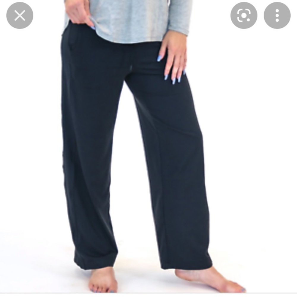 Black senita wide leg lounge pants